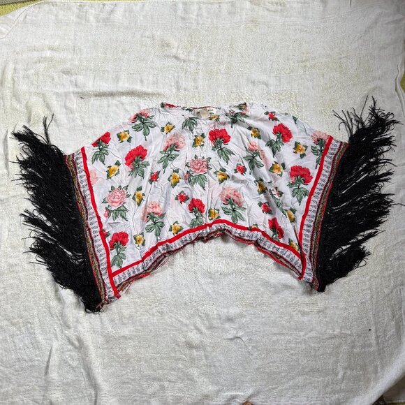 H&M Coachella Women’s Floral Fringe Crop Top | Size US 4 - Picture 3 of 4